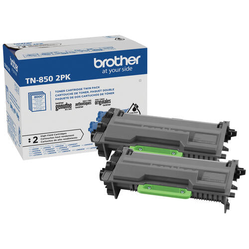 Brother TN-850 High Yield Toner Cartridge 2 PACK